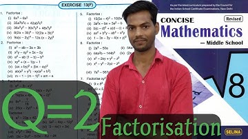 Exercise 13F - Questions -2 - Chapter 13 - Factorisation Class - 8 ICSE math - Desire to learn hindi