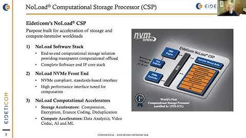 SDC2020 Eideticom Demo - Transparent Compression