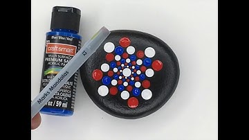 How to paint a dot mandala tutorial - Sea Urchin Pattern Part 1 using Marks Mandalas® dotting tools