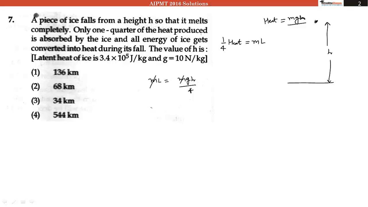 AIPMT 2016 Video Solution Physics Question No. 7 [Code Z]