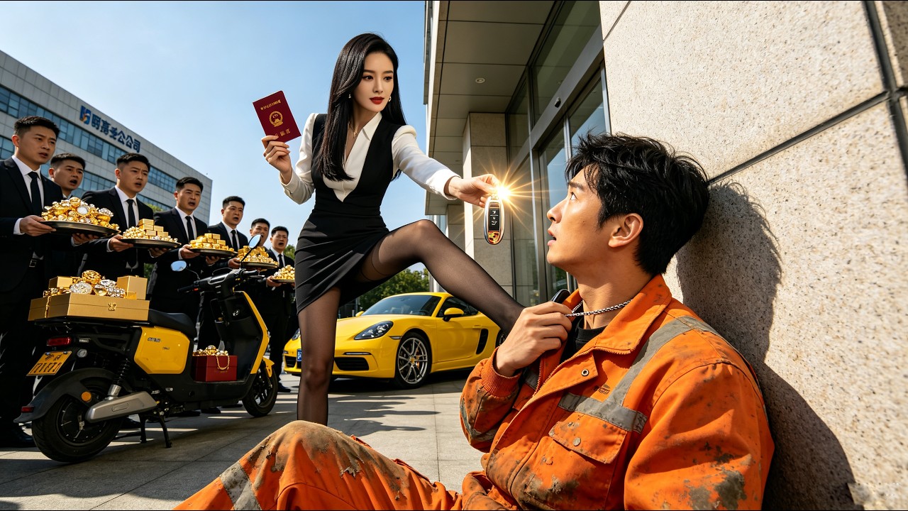外賣小哥闖入會場大放狂言，全場嗤笑他瘋癲！怎料一招逆轉公司股價起死回生，美女總裁暗戀的眼神再也藏不住，隔天堵門求婚才知他竟是隱藏身分的京城大少爺！#神豪 #逆袭 #打脸
