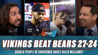 ‘Much worse’ feeling about Caleb Williams following Bears’ loss to Vikings | FIRST THINGS FIRST
