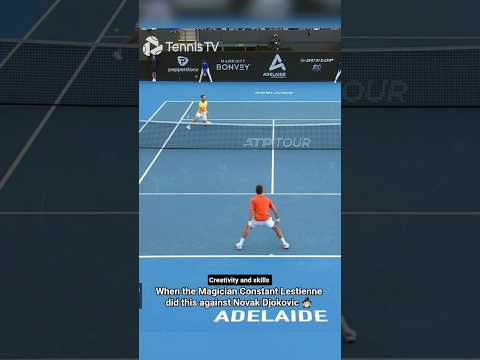 Cheeky shot, fake shot, no-look. Lestienne vs Djokovic (Adelaide 2023)  @tennistv @ATPTour