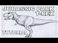 Tutorial - How To Draw Tyrannosaurus Rex - Rexy T-rex from Jurassic Park