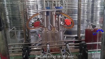 Máy chiết rót mật ong tự động dành cho chai 1 lít| Dây chuyền chiết rót mật ong hai vòi tự động