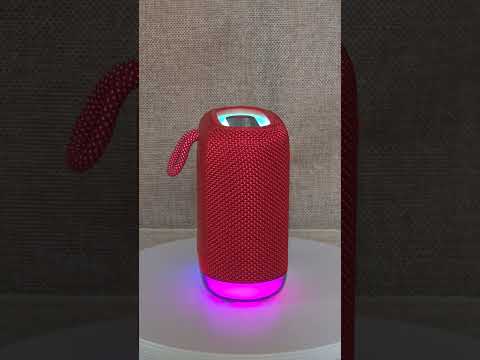 Портативная Bluetooth колонка LOSSO G1 с RGB-подсветкой, TWS, USB, TF, AUX, Bluetooth 5.4, аккумулятор 1800 мАч, фиолетовая, видео 1