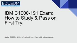 IBM C1000-191 Full Syllabus | Topics, Pattern & Sample Questions