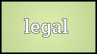 Legal Meaning