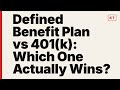 Defined Benefit Plan vs 401(k): Which One Actually Wins?