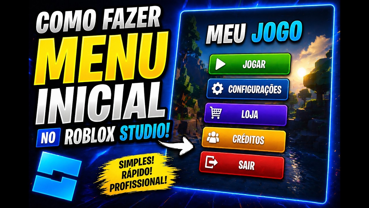 Menu Inicial Games Como fazer MENU INICIAL no ROBLOX STUDIO! - YouTube