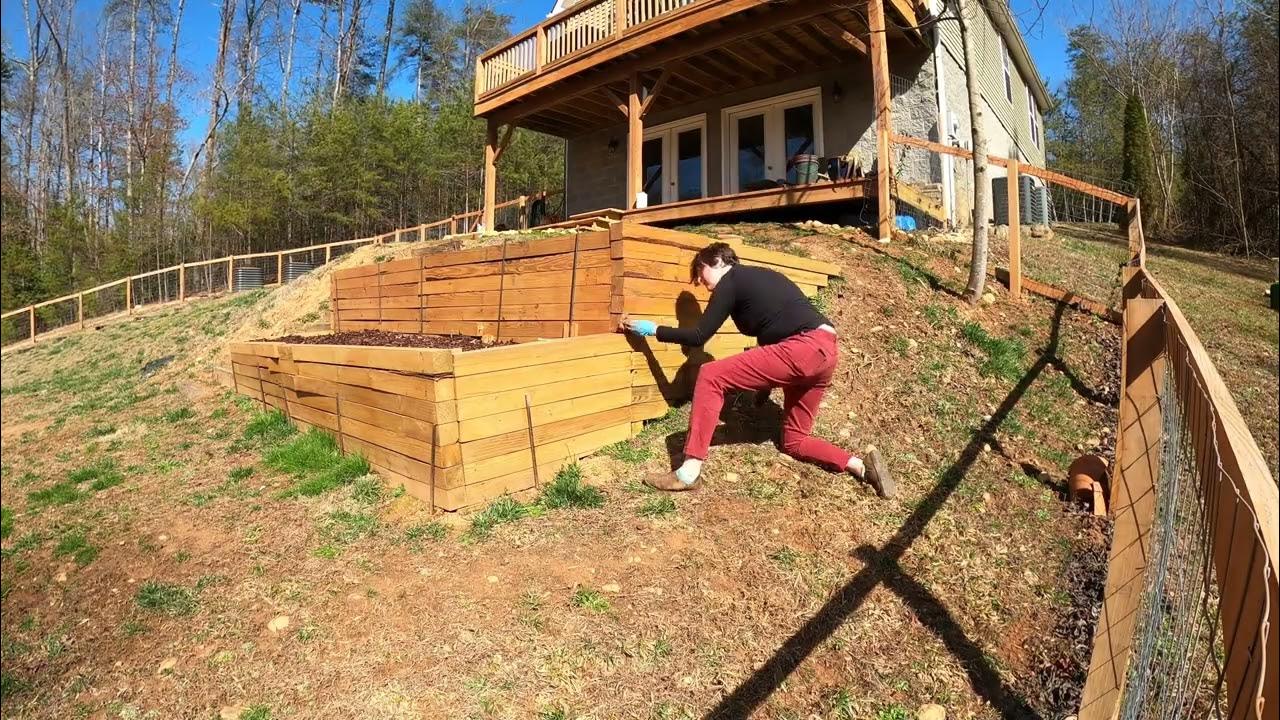 Timelapse of Staining the Hillside Garden Wall YouTube