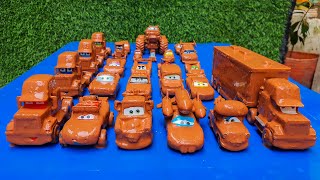 Clean up muddy minicars \& disney pixar car convoys! Play in the garden