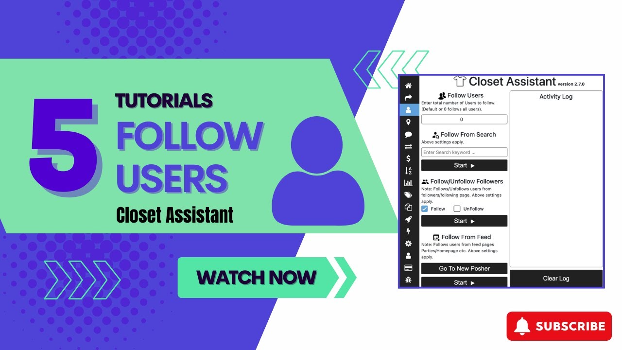 Follow Users on Poshmark Closet Assistant | Part 5 | Gain Followers on Poshmark