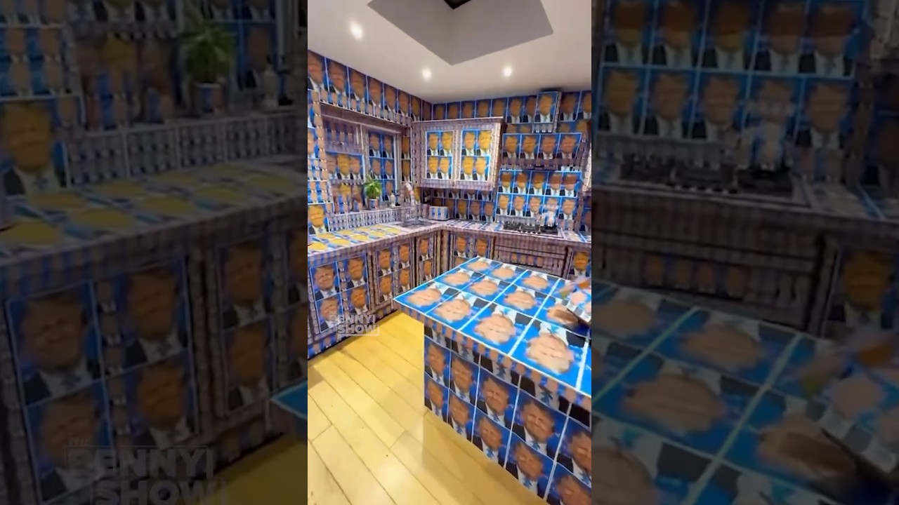 He Covers the ENTIRE house in Trump 👀🤣