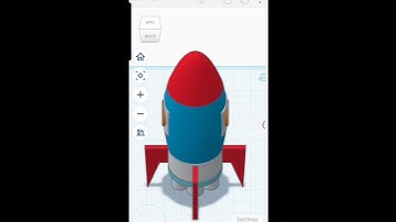 Tinkercad rocket ship finished 3d-model #3dmodeling #digitalart #tinkercad #art