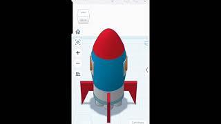 Tinkercad rocket ship finished 3d-model #3dmodeling #digitalart #tinkercad #art