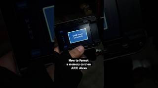 How to format a memory card on Arri Alexa Cinema Camera. #arrialexa #cameratips #filmmakertips