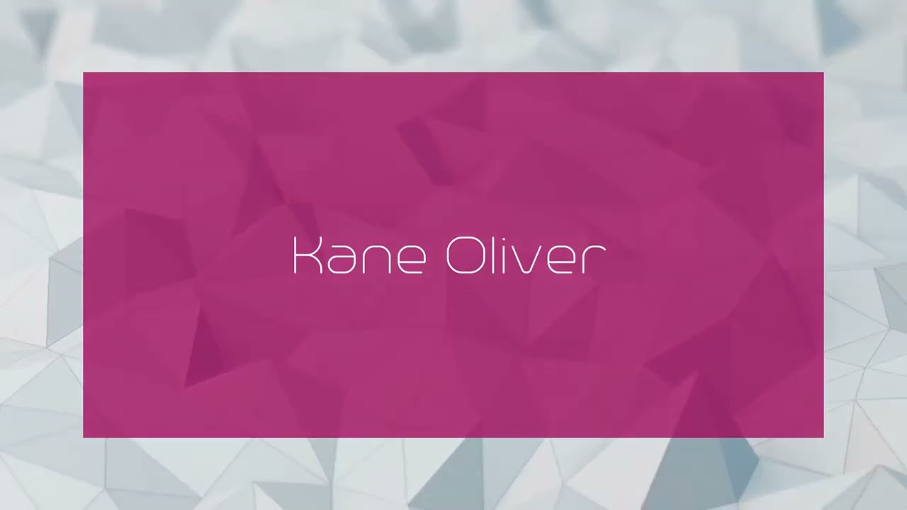 Kane Oliver - appearance