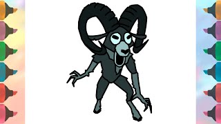 How to Draw The Ram from 99 Nights in the Forest Roblox
