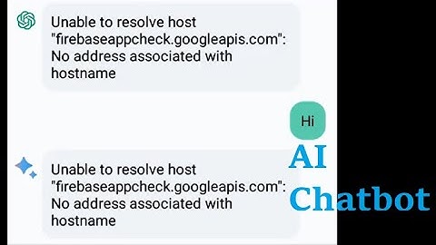 How to fix Unable to resolve host. No address associated with hostname Ask Me Anything AI Chatbot