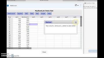 Computing a trimmed Mean in Statcrunch