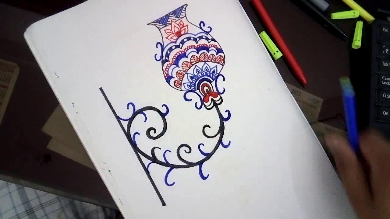 how to draw lamp. mandala art YouTube