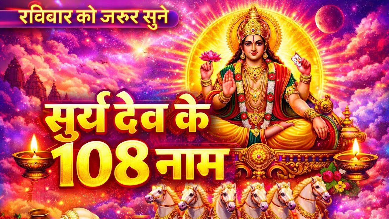 रविवार को जरूर सुनें || सूर्य देव के 108 नाम || 108 Names Of Surya Dev 