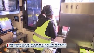 Minimum wage increase in Ohio starting on Monday