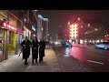 CRAZY Stockholm Nightlife ❄️ Winter Night Walk 🇸🇪 4K SLOW TV