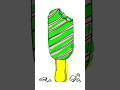 Cute Icecream Drawing Easy For kids and Coloring