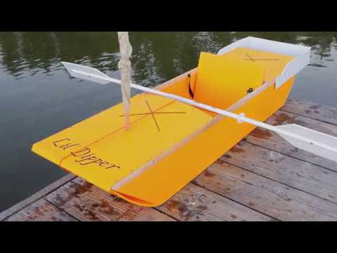 One sheet Fluted plastic kayak and sail boat - YouTube
