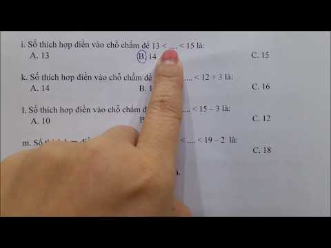 Toán lớp 1- Phiếu bài tập tuần 21