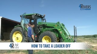 How to remove loader from John Deere 6125R tractor