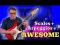 How to combine scales and arpeggios into awesome guitar licks for soloing