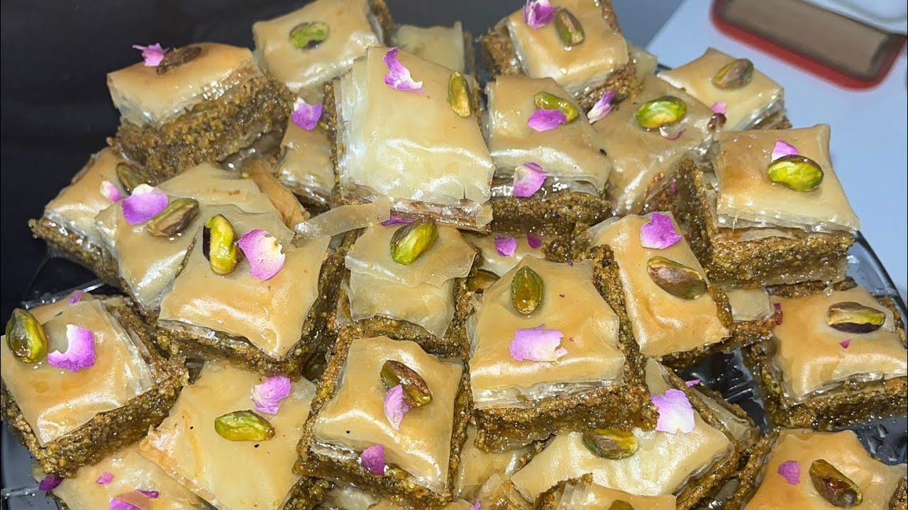 معسلة رمضانيه بقلاوة بالفستق وورق الفيلو ولااروع
