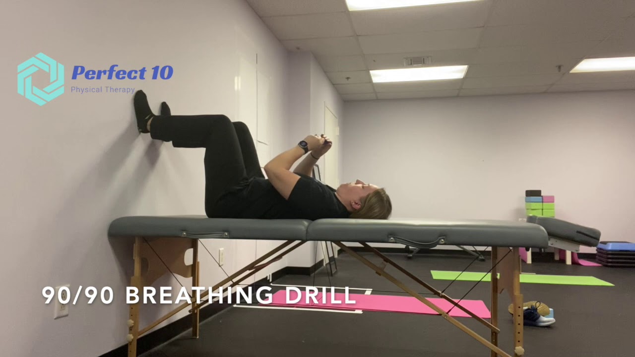 90/90 wall breathing drill YouTube