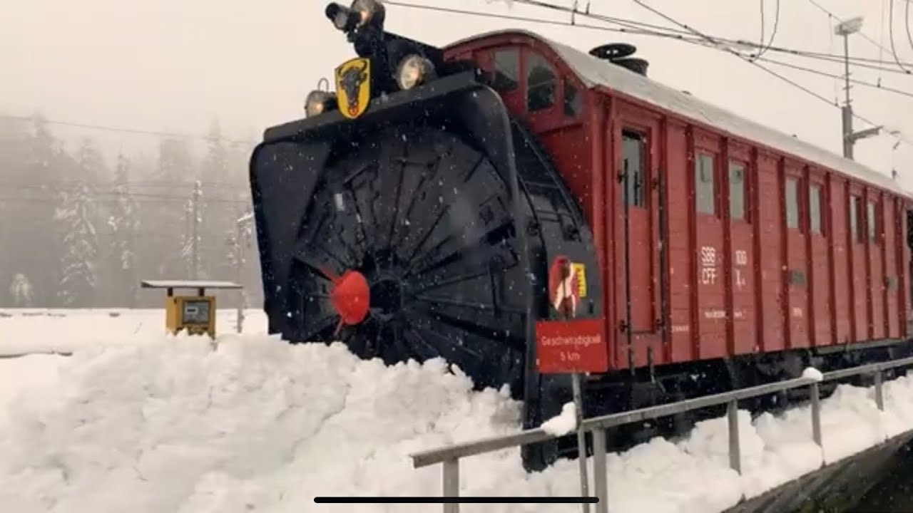 125 Jahre SBB Xrot 100 Dampfschneeschleuder, Steam Rotary Xrot 100 Gotthard Railway