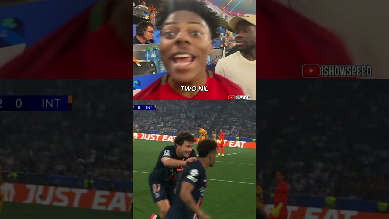 IShowSpeed Reacts To PSG Winning The Champions League Final 
