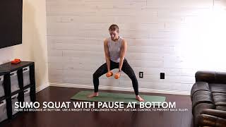 Sumo Squat with Pause at Bottom