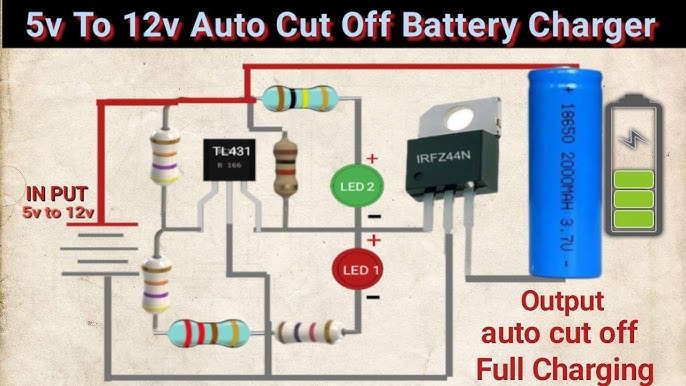 🔴COMO hacer CARGADOR de pilas de LITIO 3.7v , pilas recargables, corte  automático 