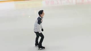 Yuzuru Hanyu Origin stsq during practice — GP Helsinki 11.1.2018