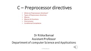 C – Preprocessor directives