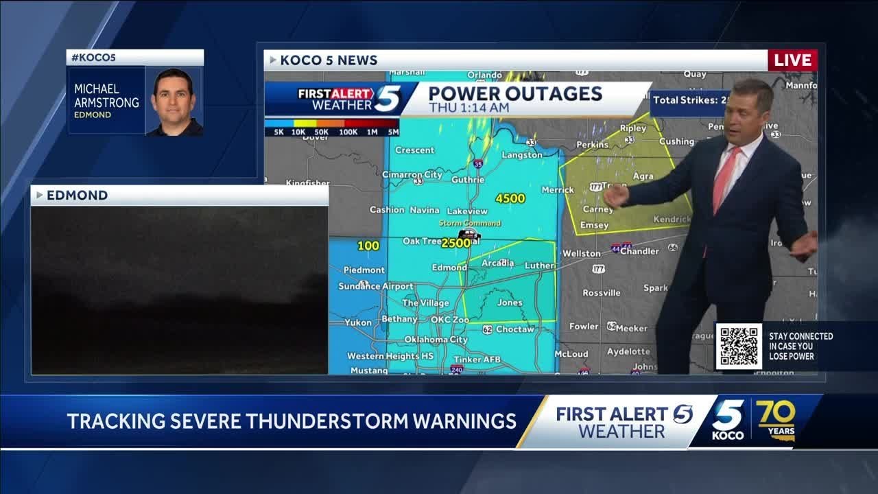 Thousands of Logan, Oklahoma counties without power - YouTube