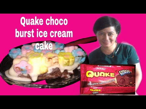 Quake choco burst ice cream cake