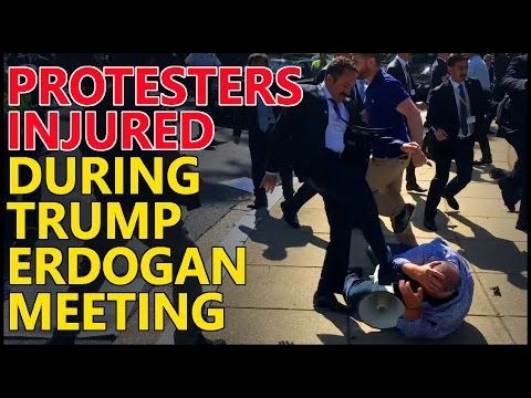 ???? Protesters Get Beat Up Outside Turkish Ambassador Residence In Washington D.C.