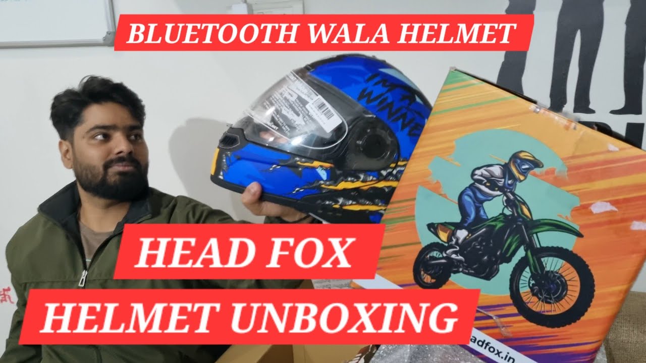 HEAD FOX HELMET UNBOXING | HEAD FOX BLUETOOTH HELMET UNBOXING 
