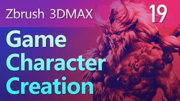 Game Character Creation Workflow-Zbrush Sculpt 3D Modeling-Retopo & Textures 3DMAX_Tutorial_Part19