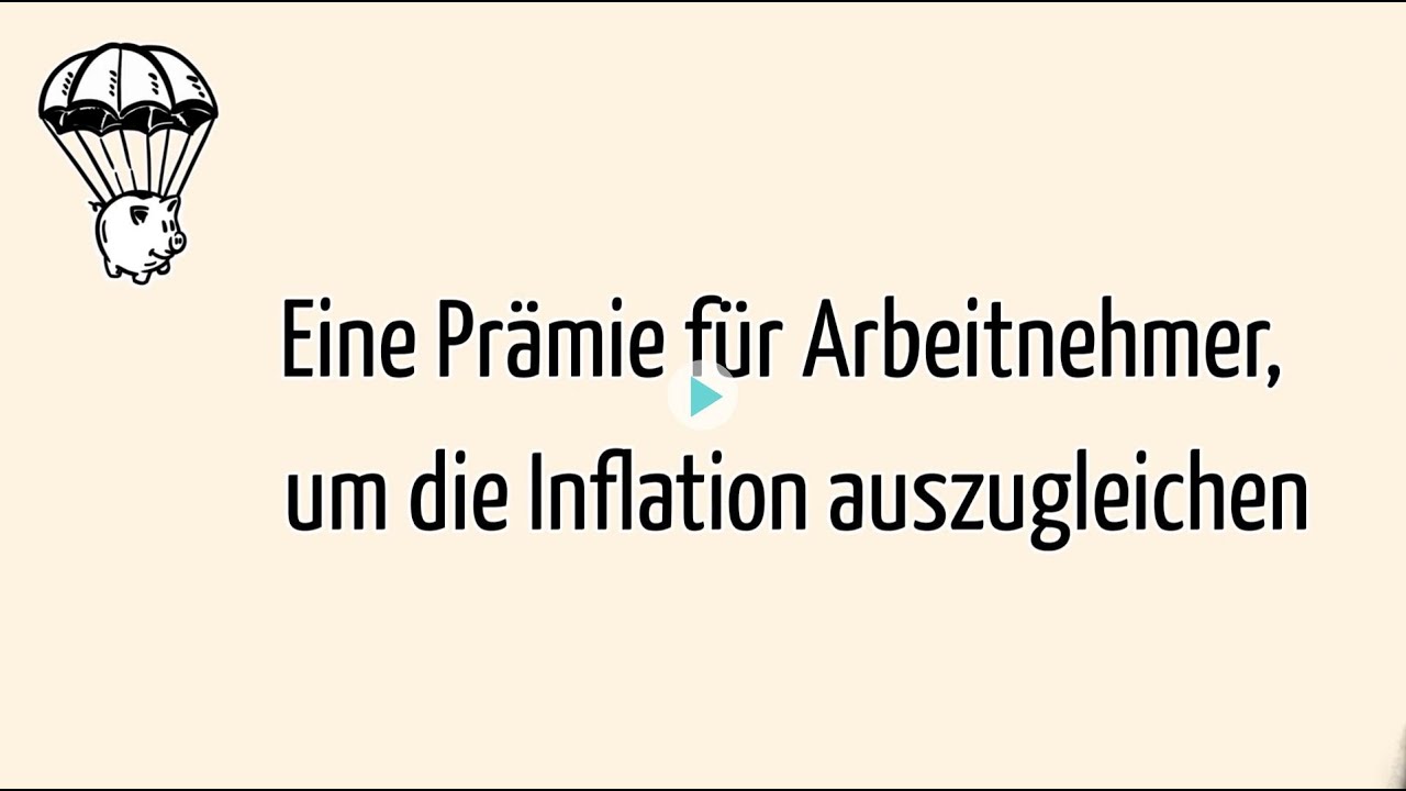  Eine Prämie für Arbeitnehmer, um die Inflation auszugleichen - YouTube Illustration 