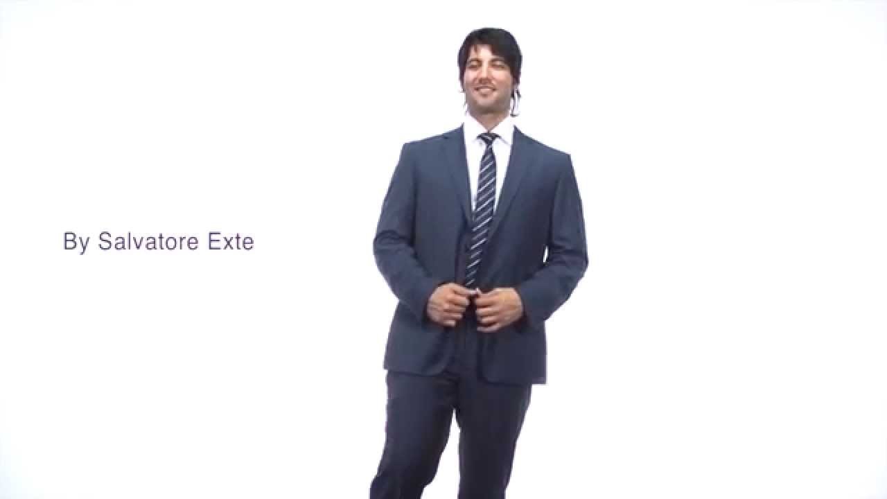 Mens Blue Suit 2 button - Blue Suit by Salvatore Exte
