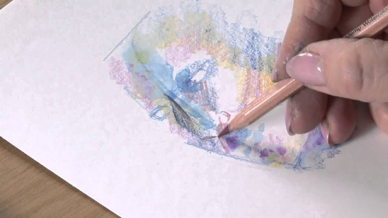 Derwent Academy Watercolour Pencils 24 Tin Set Soft Blendable Water-Soluble